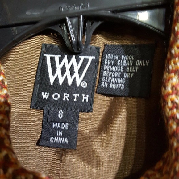 Worth Zipper Front Blazer  8 Wool  Brown Rust - Picture 8 of 8